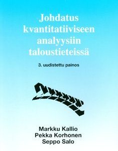 Johdatus kvantitatiiviseen analyysiin taloustieteissä