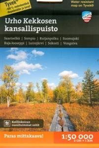 Urho Kekkosen kansallispuisto tunturikartta 1:50 000