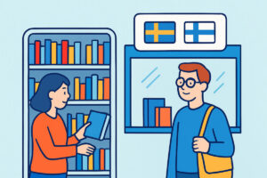 Ruotsinkielinen kirjavalikoima ja kaksikieliset liikkeet